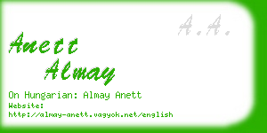 anett almay business card